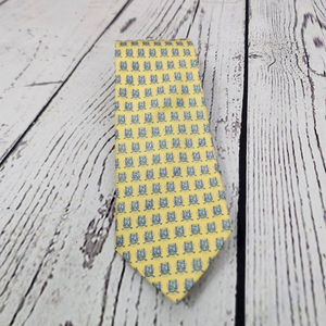 Vineyard Vines Yellow Blue‎ Custom Collections Silk Tie